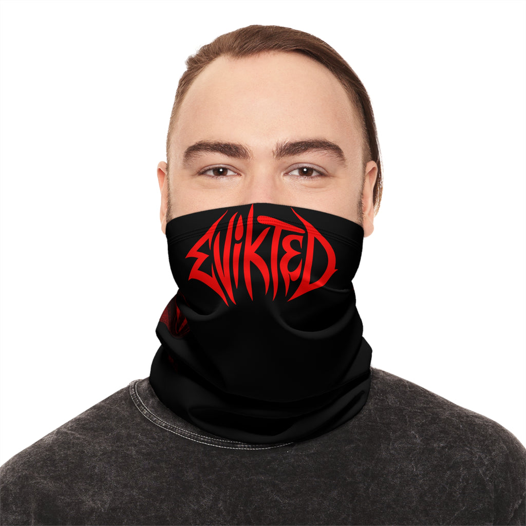 Winter Neck Gaiter — Red 'Evikted' Graphic Face Cover