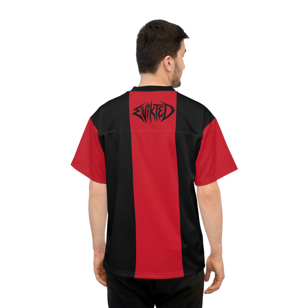 Football Jersey — Black Red Logo Team Shirt (Evikted)