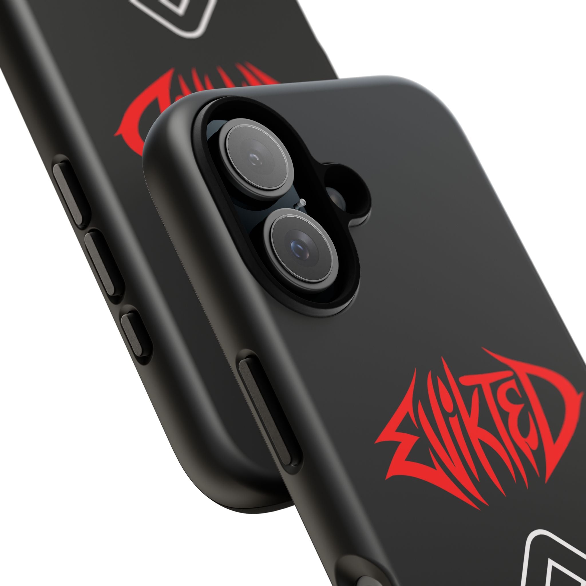 Phone Case — 'Evikted' Red Logo (Matte Black Rugged Protection)