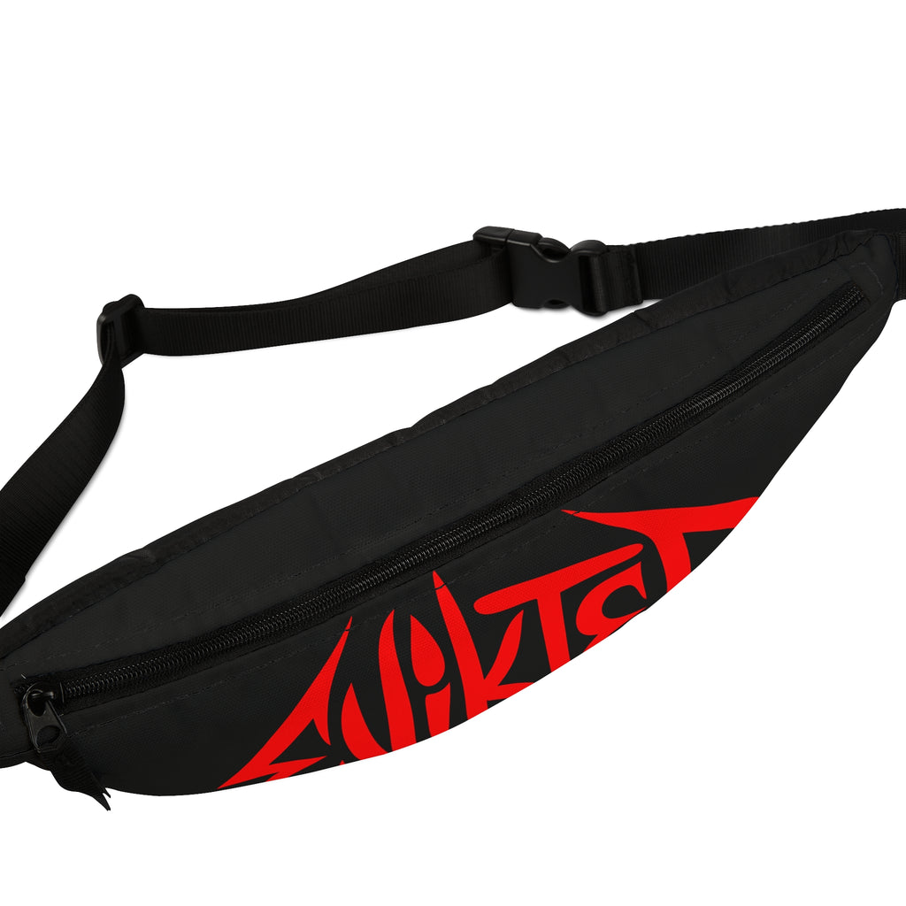 Evikted Red Logo Fanny Pack — Streetwear Waist Bag