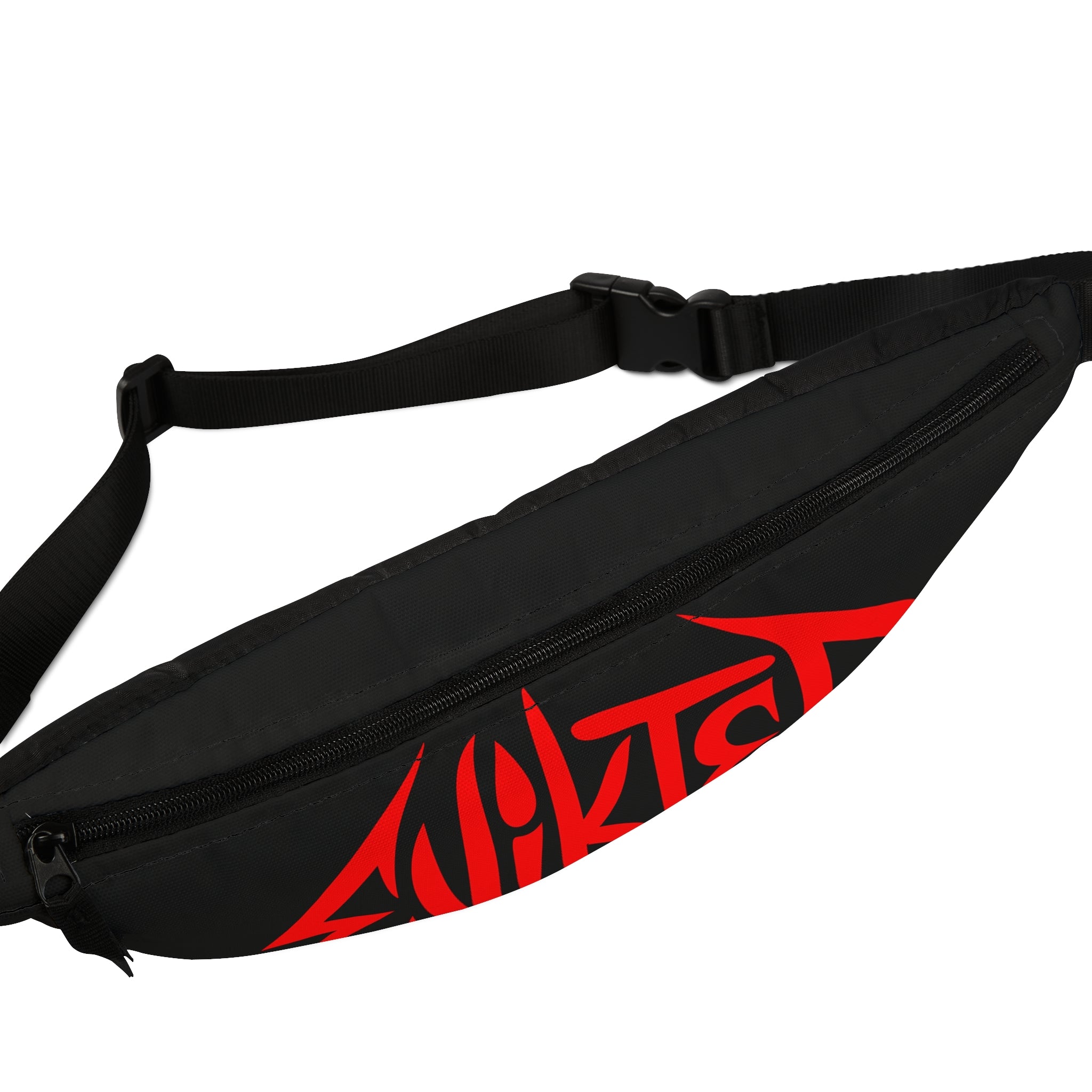 Evikted Red Logo Fanny Pack — Streetwear Waist Bag