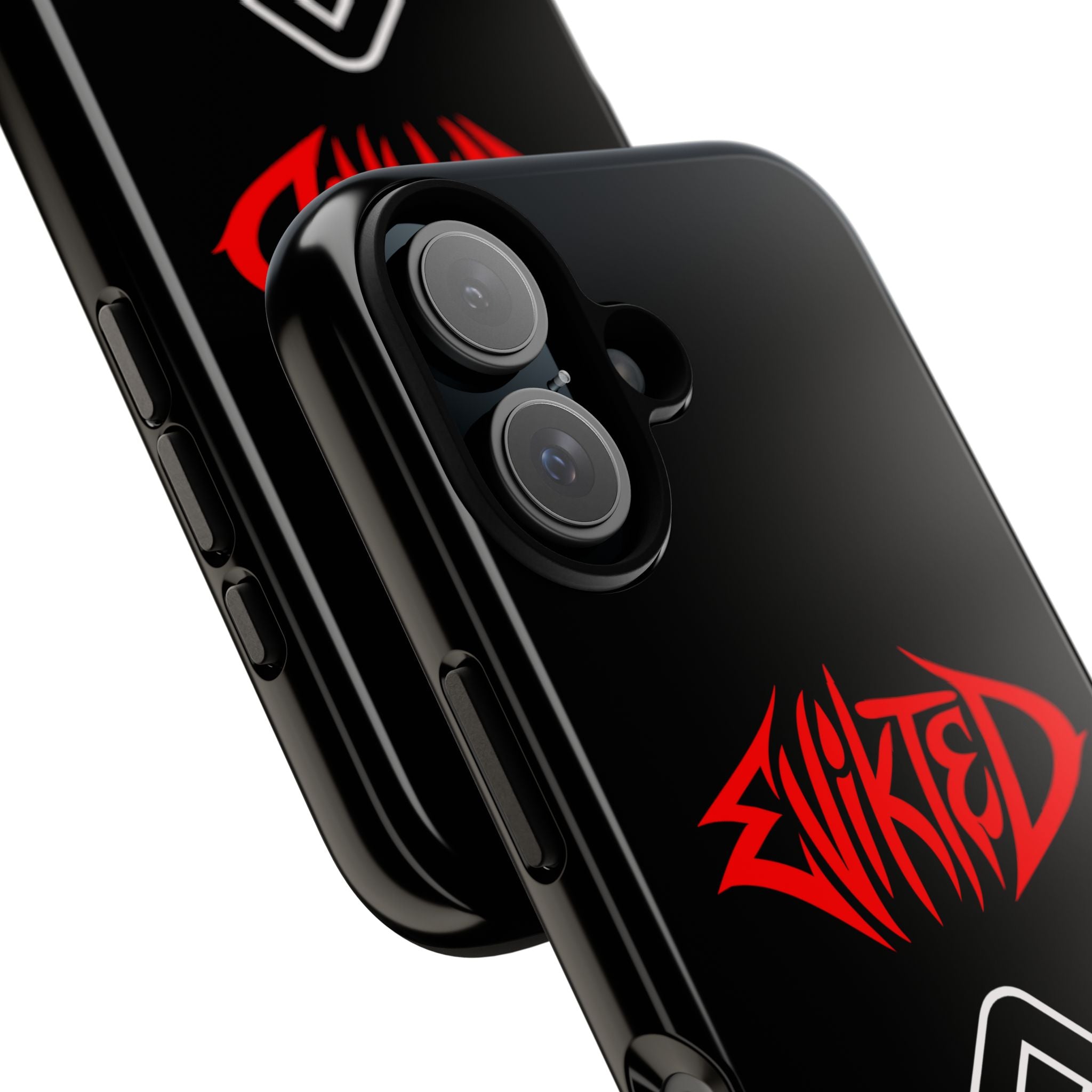 Phone Case — 'Evikted' Red Logo (Matte Black Rugged Protection)