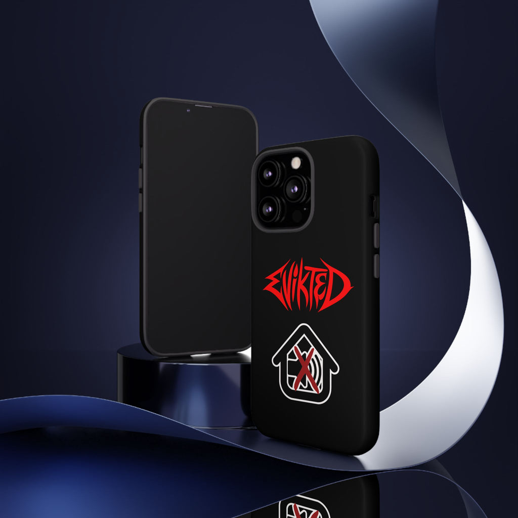Phone Case — 'Evikted' Red Logo (Matte Black Rugged Protection)