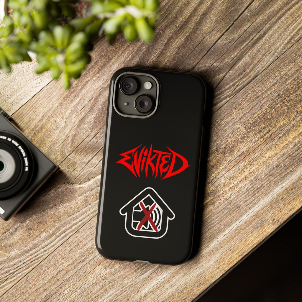 Phone Case — 'Evikted' Red Logo (Matte Black Rugged Protection)