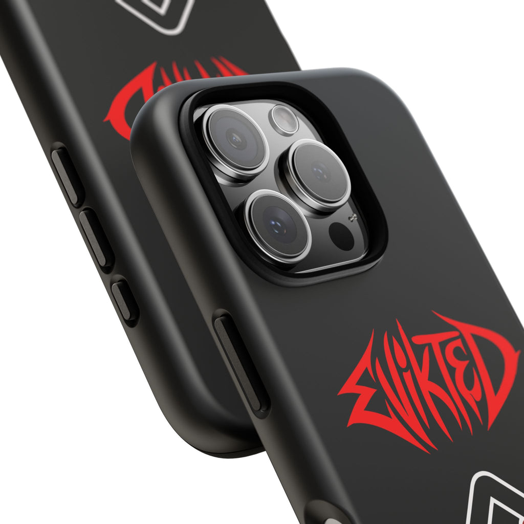 Phone Case — 'Evikted' Red Logo (Matte Black Rugged Protection)