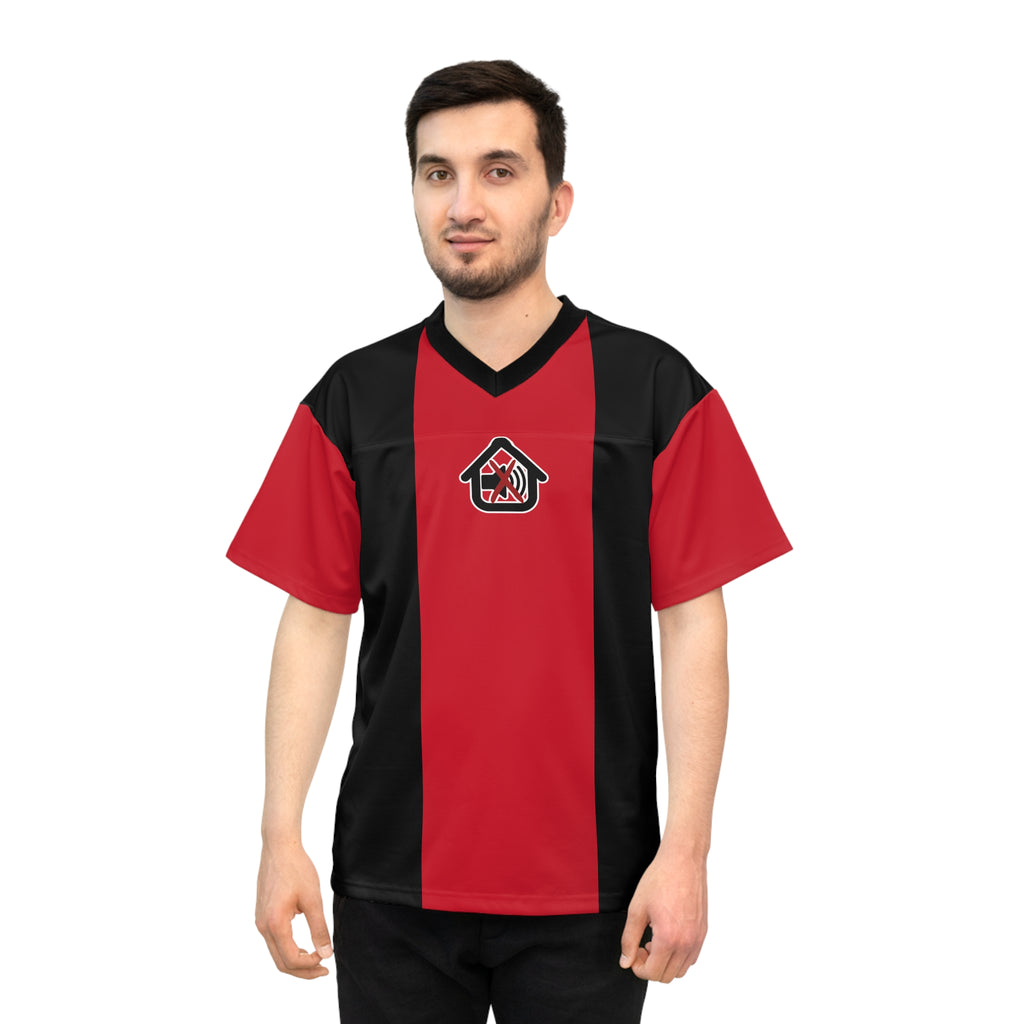 Football Jersey — Black Red Logo Team Shirt (Evikted)