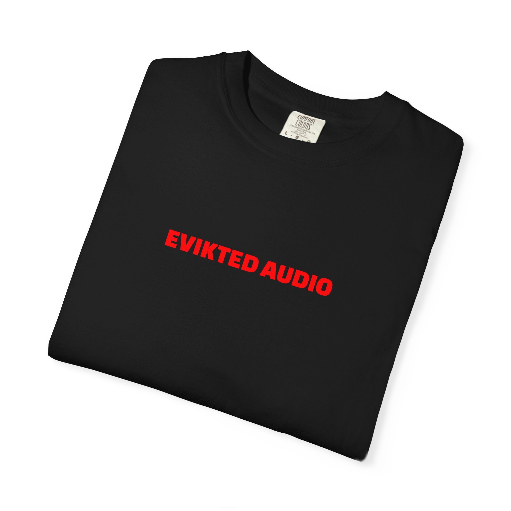 Copy of Evikted Audio Tee — White Graphic Band T-Shirt