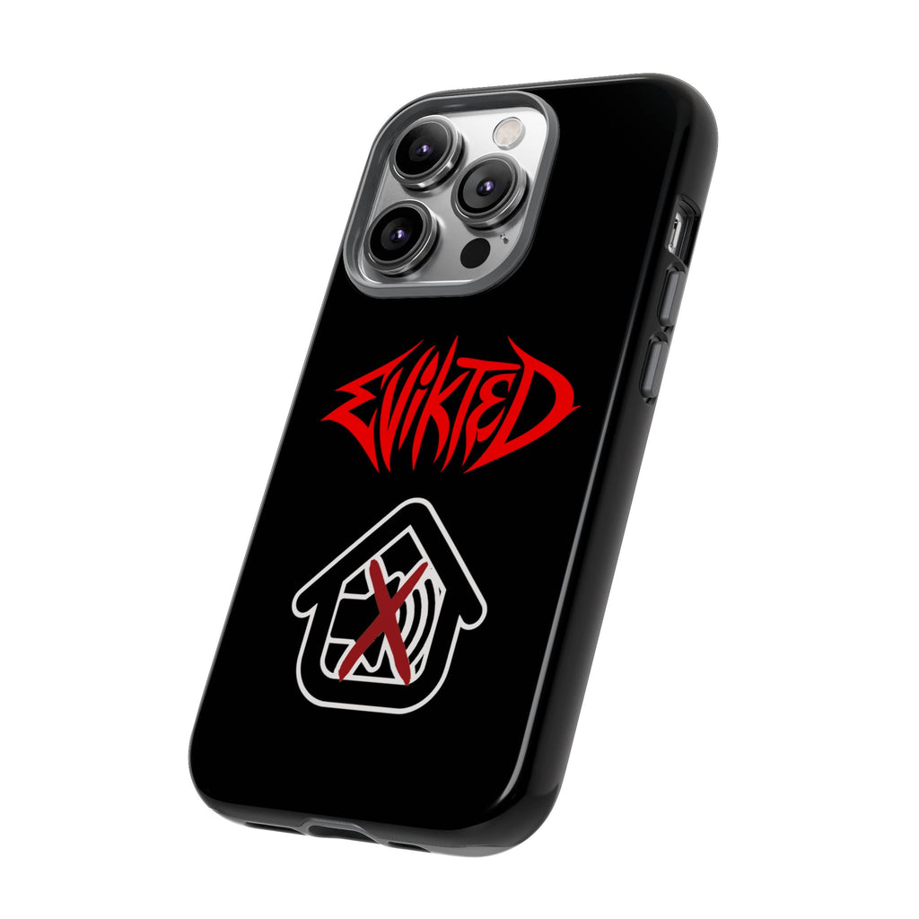 Phone Case — 'Evikted' Red Logo (Matte Black Rugged Protection)