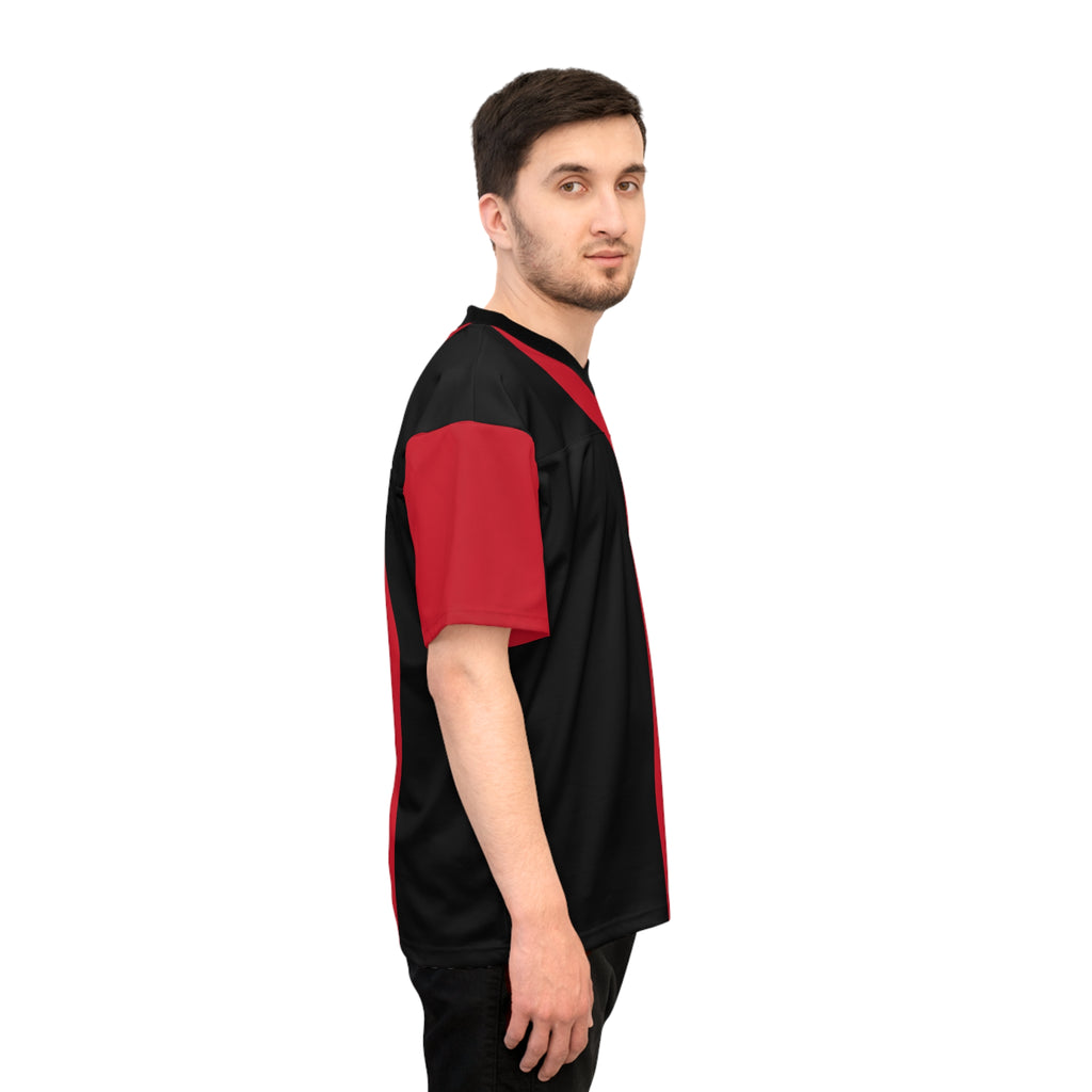 Football Jersey — Black Red Logo Team Shirt (Evikted)