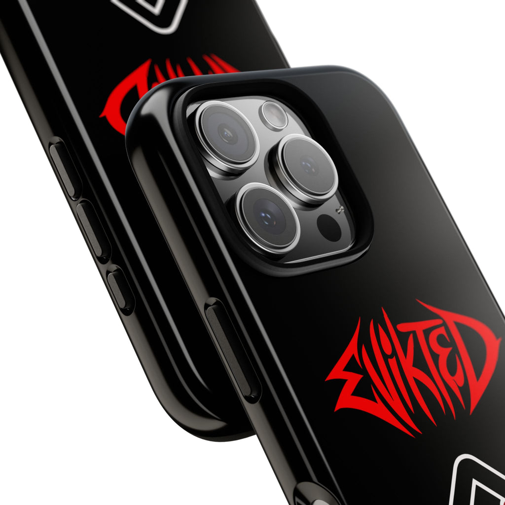 Phone Case — 'Evikted' Red Logo (Matte Black Rugged Protection)