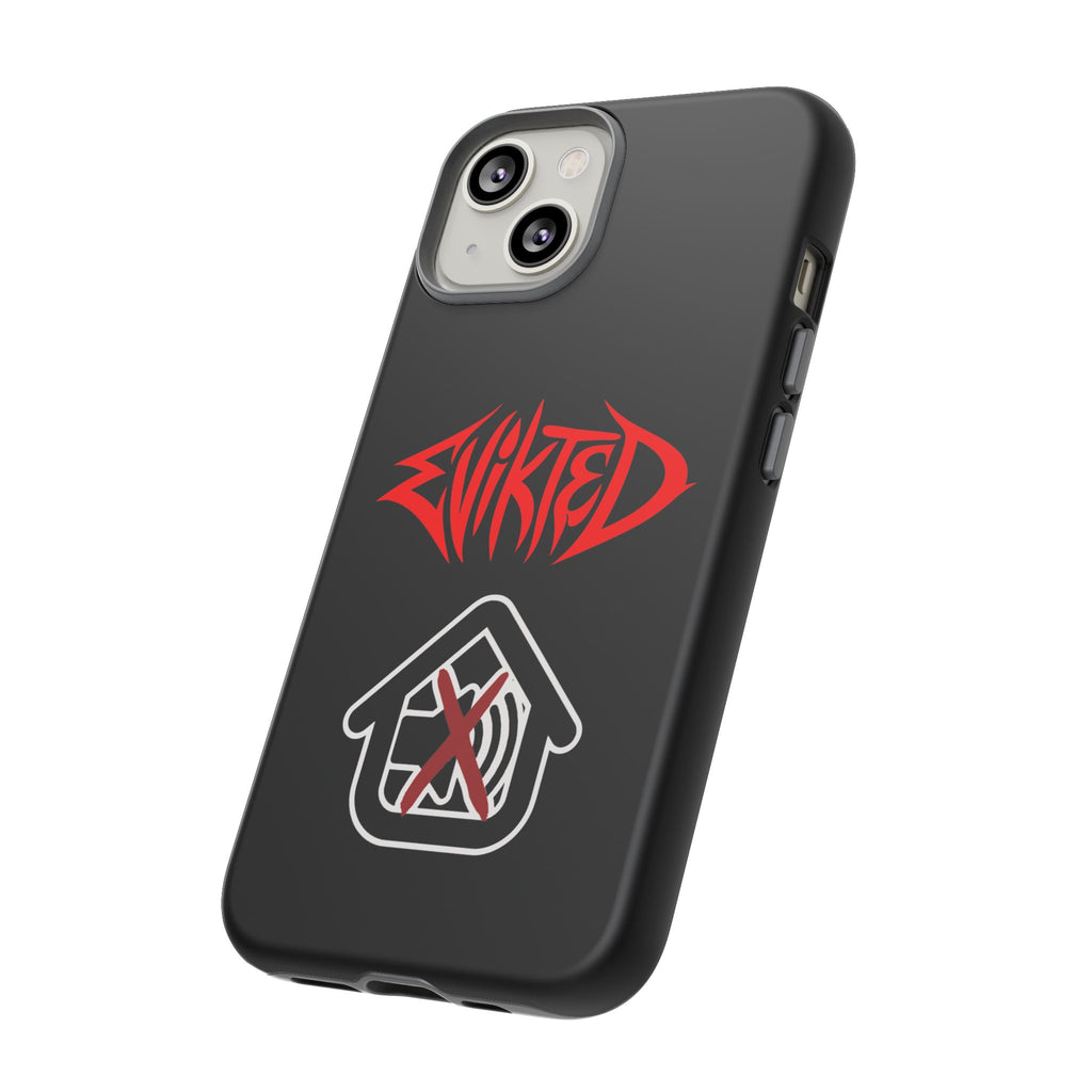 Phone Case — 'Evikted' Red Logo (Matte Black Rugged Protection)