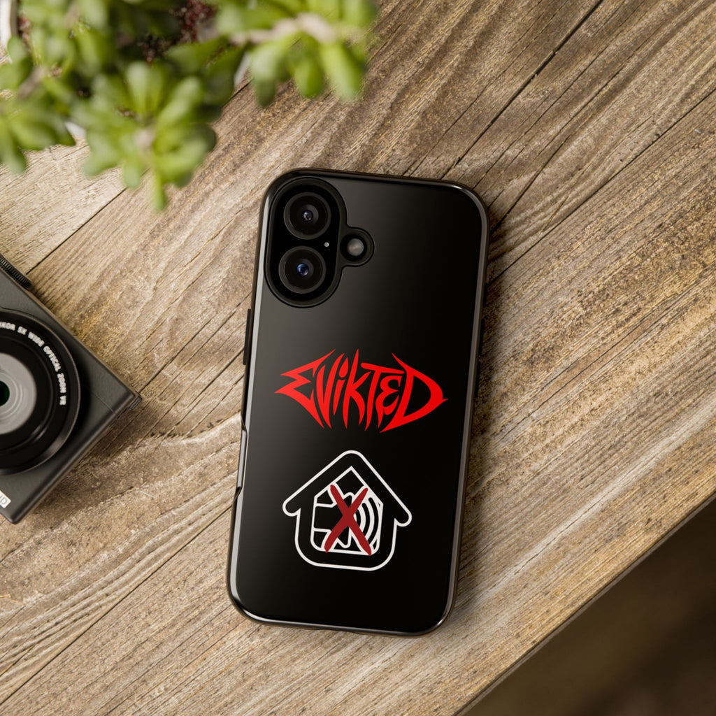 Phone Case — 'Evikted' Red Logo (Matte Black Rugged Protection)