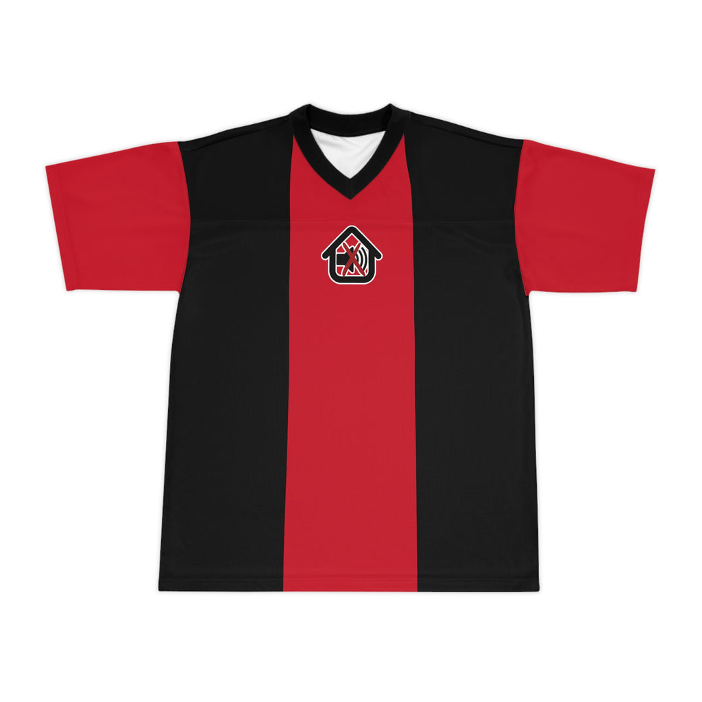 Football Jersey — Black Red Logo Team Shirt (Evikted)