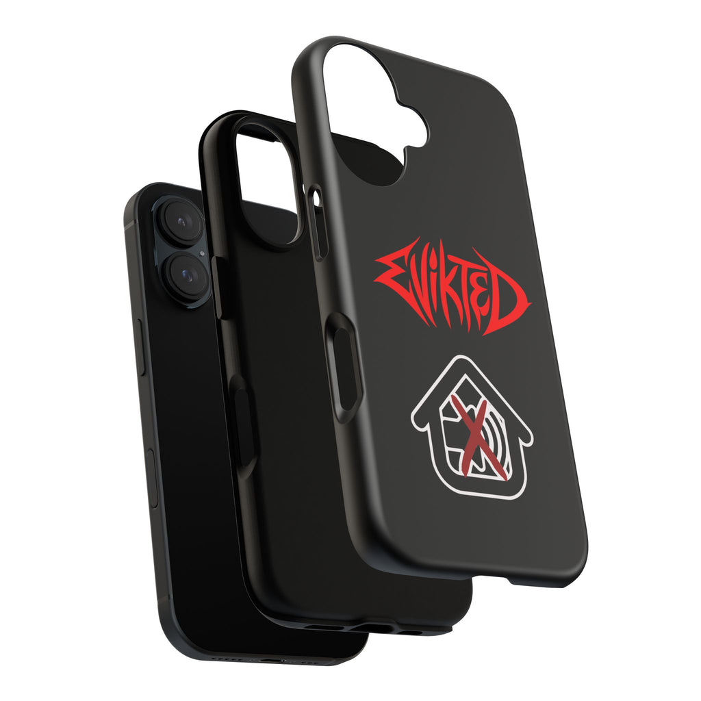 Phone Case — 'Evikted' Red Logo (Matte Black Rugged Protection)