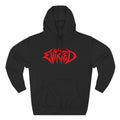 Evikted Red Logo Hoodie — Graphic Streetwear Pullover