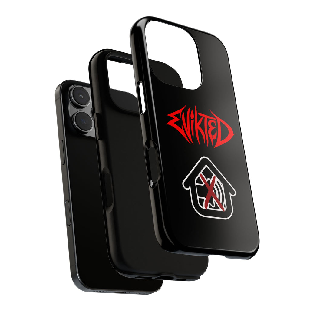 Phone Case — 'Evikted' Red Logo (Matte Black Rugged Protection)